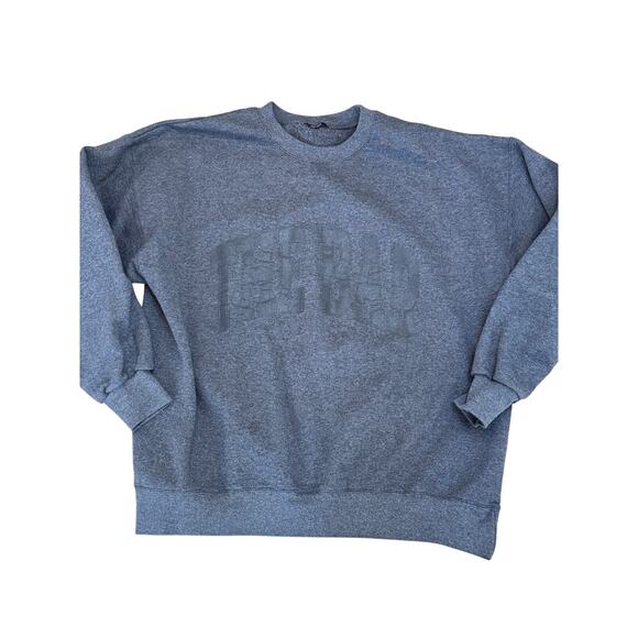 NWT The BAR Varsity Inside Out Sweatshirt Grey White Reversible Size XL - Picture 7 of 7